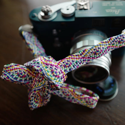 [Made-to-order]Natsu-Matsuri. Japanese Summer Festival Camera Strap / Hand braiding Silk Kumihimo