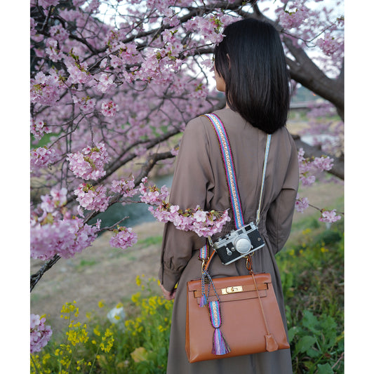 [Made-to-order] Sakura Cherry blossoms Bag Strap for Hermès Kelly and Bolide/ Hand braiding Silk Kumihimo Bandouliere