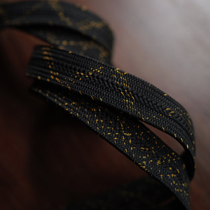 [Made-to-order]Brass-finished vintage-style black paint/ Katana Dragon Camera Strap / Hand braiding Silk Kumihimo