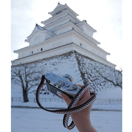 [Made-to-order]鶴 Tsuru - Auspicious Camera Strap / Hand braiding Silk Kumihimo
