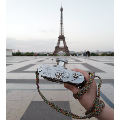 [Made-to-order] Parisian Cobblestones Camera Strap / Hand braiding Silk Kumihimo