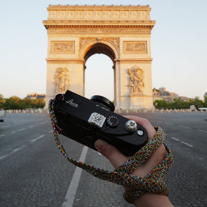 [Made-to-order] Parisian Cobblestones Camera Strap / Hand braiding Silk Kumihimo