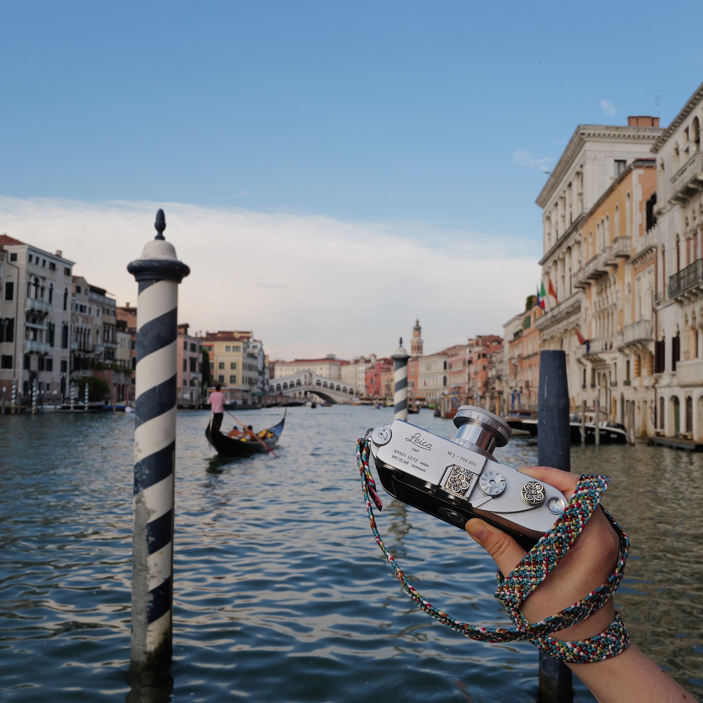 [Made-to-order] Grand Canal - Venice - Camera Strap / Hand braiding Silk Kumihimo