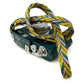 [Ready-made] Camera Strap / Hand braiding Silk Kumihimo/ Gold and Caribbean blue  / -110cm