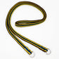 [Ready-made] Camera Strap / Hand braiding Silk Kumihimo/ Indigo and Brass colors/ 97cm