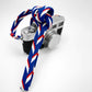 [Made-to-order]Tricolor Camera Strap / Hand braiding Silk Kumihimo/ Blue, White and Red