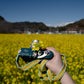 [Made-to-order] Canola flower fields Camera Strap / Hand braiding Silk Kumihimo / Yellow canola flower
