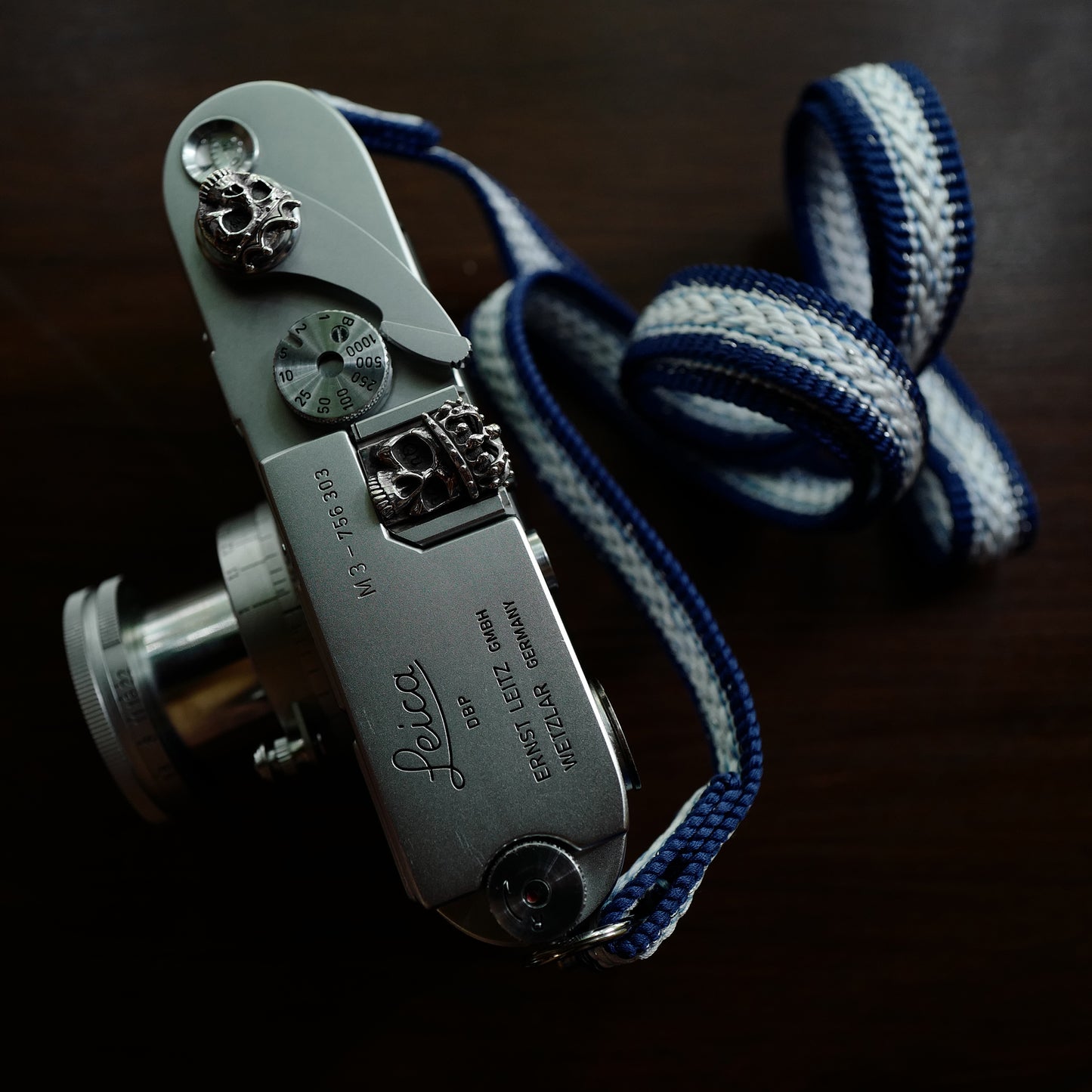 [Made-to-order] Mt.Fuji 富士山 Camera Strap / Hand braiding Silk Kumihimo / Blue and white