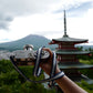 [Made-to-order] Mt.Fuji 富士山 Camera Strap / Hand braiding Silk Kumihimo / Blue and white