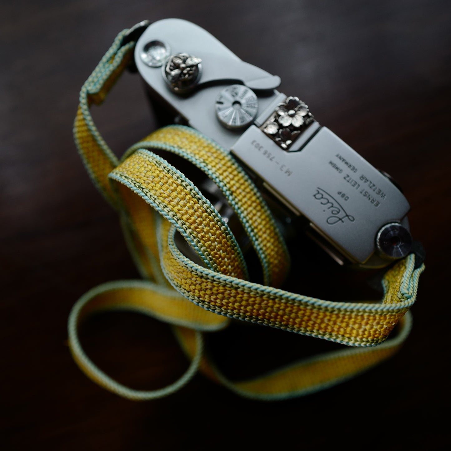 [Made-to-order] Canola flower fields Camera Strap / Hand braiding Silk Kumihimo / Yellow canola flower